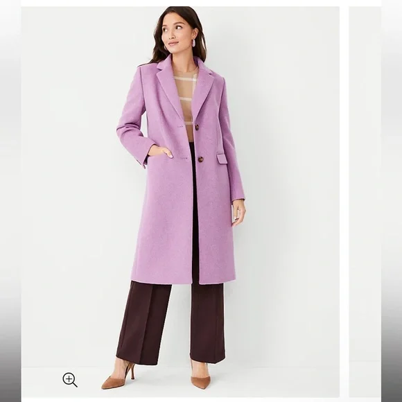 EXCLUSIVE!! ANN TAYLOR Chesterfield Wool Blend Coat - Picture 3 of 7